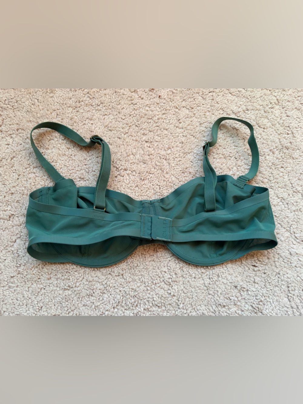 CUUP The Balconette Mesh Bra in Deep Green - Picture 4 of 6